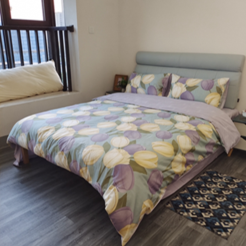 91家纺网 家纺一手货源 找家纺 感遇2022新款全棉印花四件套系列 郁金香