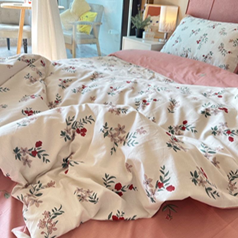 91家纺网 家纺一手货源 找家纺 感遇2022新款全棉印花四件套系列 盛夏