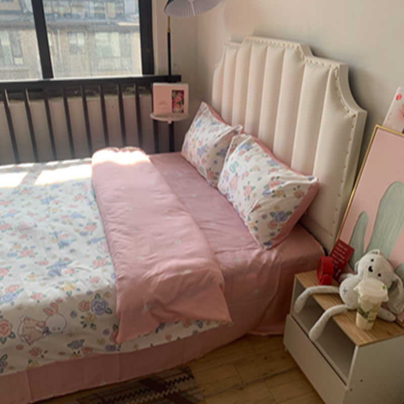 91家纺网 家纺一手货源 找家纺 感遇2022新款全棉印花四件套系列 兔公主