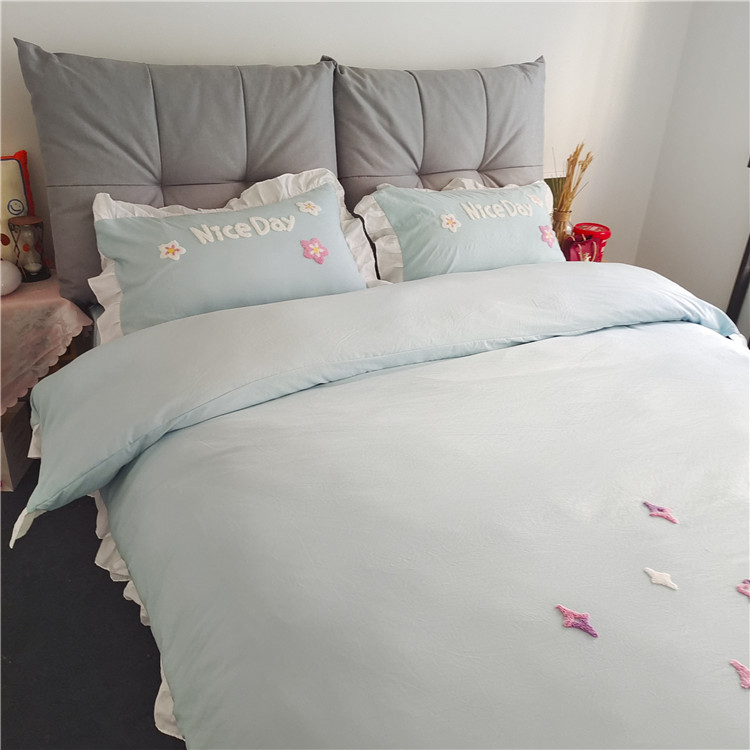 91家纺网 家纺一手货源 找家纺 （总）泉欣家纺 2024新款小精灵系列加厚水洗亲肤棉毛巾绣四件套