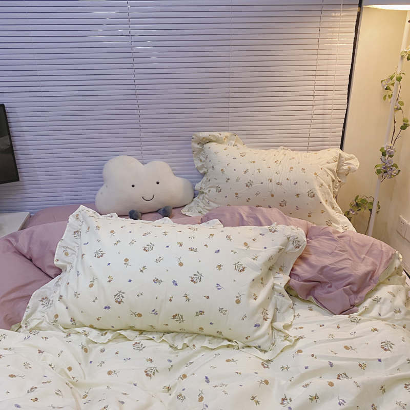 91家纺网 家纺一手货源 找家纺 潮邦 2025新款13372全棉韩式花卉四件套【含买家秀】 萱花