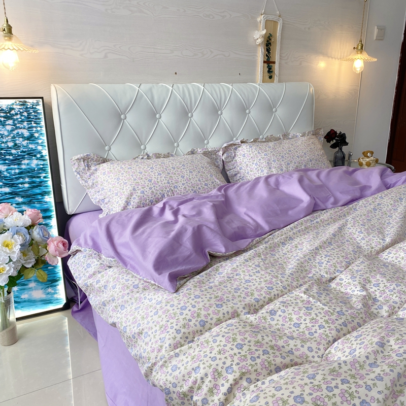 91家纺网 家纺一手货源 找家纺 潮邦 2025新款13372全棉韩式花卉四件套【含买家秀】 莫言