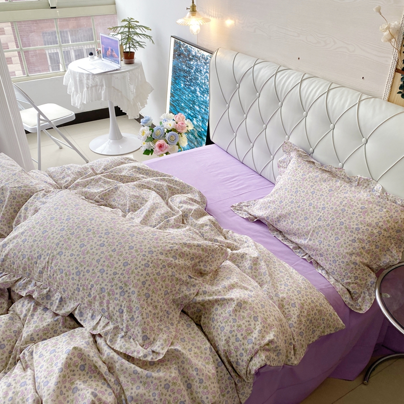 91家纺网 家纺一手货源 找家纺 潮邦 2025新款13372全棉韩式花卉四件套【含买家秀】 莫言