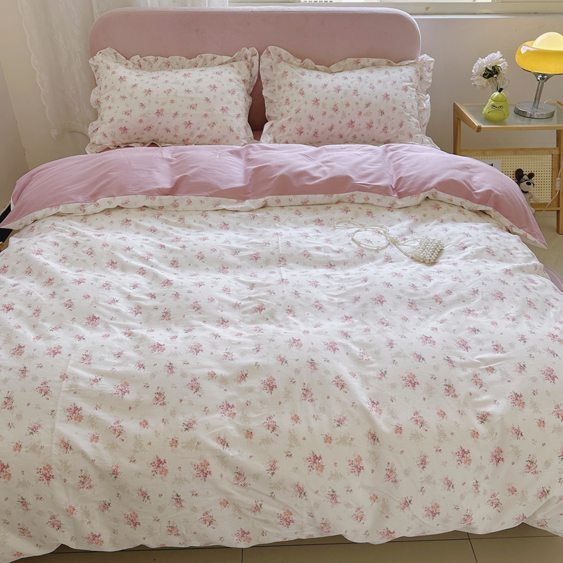 91家纺网 家纺一手货源 找家纺 潮邦 2025新款13372全棉韩式花卉四件套【含买家秀】 屋顶花园