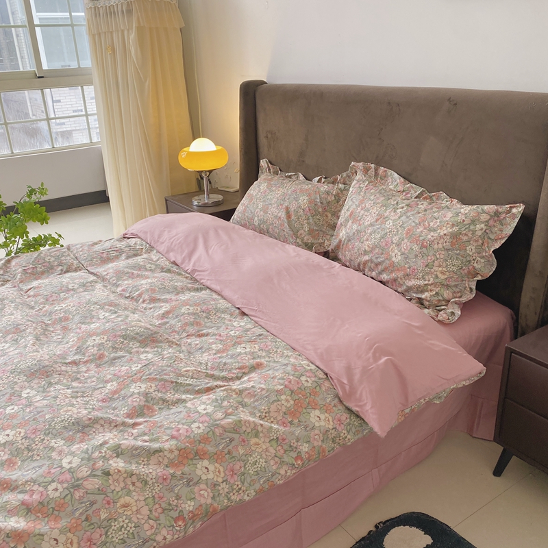 91家纺网 家纺一手货源 找家纺 潮邦 2025新款13372全棉韩式花卉四件套【含买家秀】 优优仙子