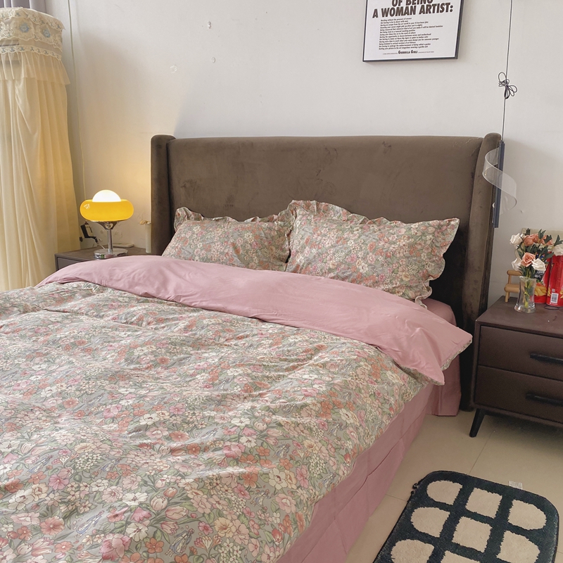 91家纺网 家纺一手货源 找家纺 潮邦 2025新款13372全棉韩式花卉四件套【含买家秀】 优优仙子