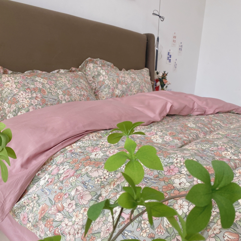 91家纺网 家纺一手货源 找家纺 潮邦 2025新款13372全棉韩式花卉四件套【含买家秀】 优优仙子