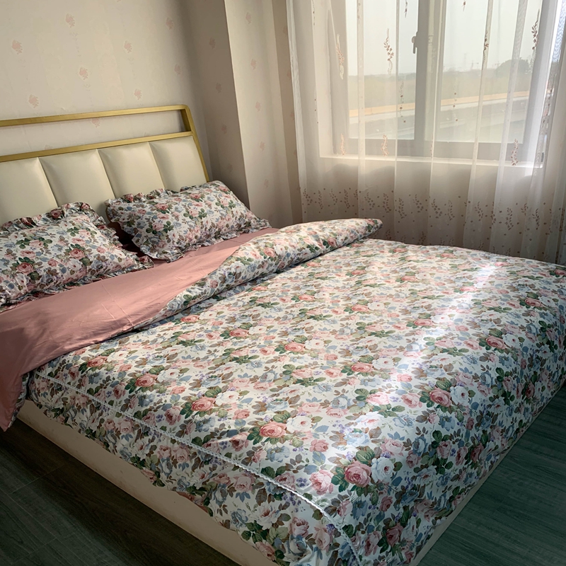 91家纺网 家纺一手货源 找家纺 潮邦 2025新款13372全棉韩式花卉四件套【含买家秀】 香雪兰