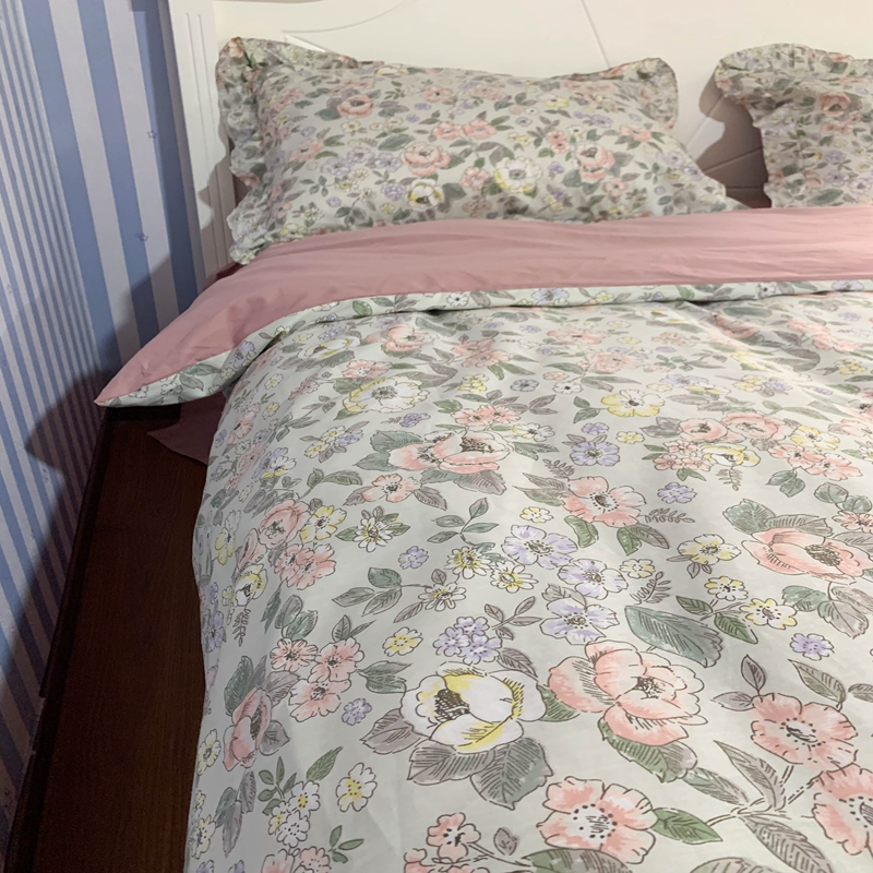 91家纺网 家纺一手货源 找家纺 潮邦 2025新款13372全棉韩式花卉四件套【含买家秀】 兰玲梦