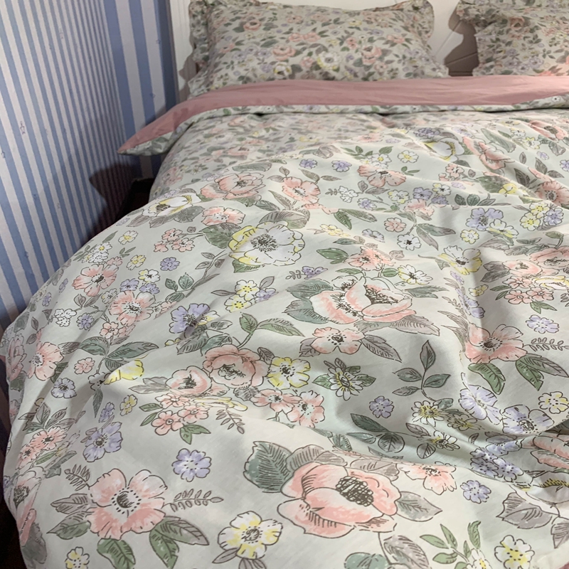 91家纺网 家纺一手货源 找家纺 潮邦 2025新款13372全棉韩式花卉四件套【含买家秀】 兰玲梦