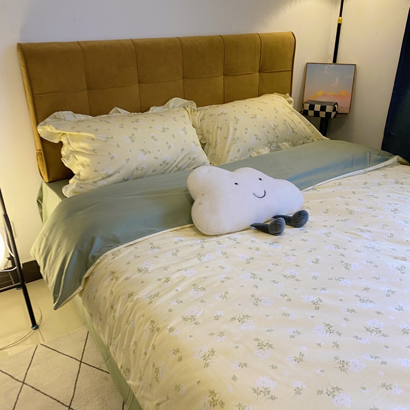 91家纺网 家纺一手货源 找家纺 潮邦 2025新款13372全棉韩式花卉四件套【含买家秀】 花儿鲜