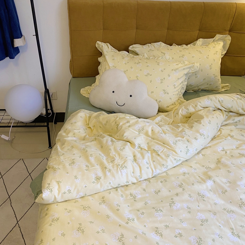 91家纺网 家纺一手货源 找家纺 潮邦 2025新款13372全棉韩式花卉四件套【含买家秀】 花儿鲜