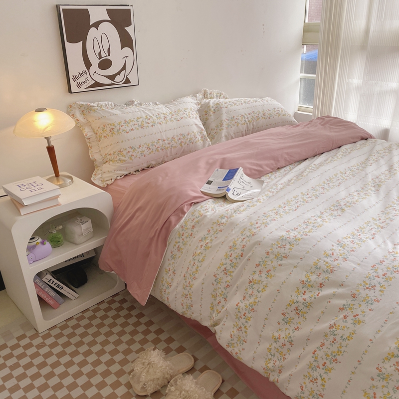 91家纺网 家纺一手货源 找家纺 潮邦 2025新款13372全棉韩式花卉四件套【含买家秀】 心弦
