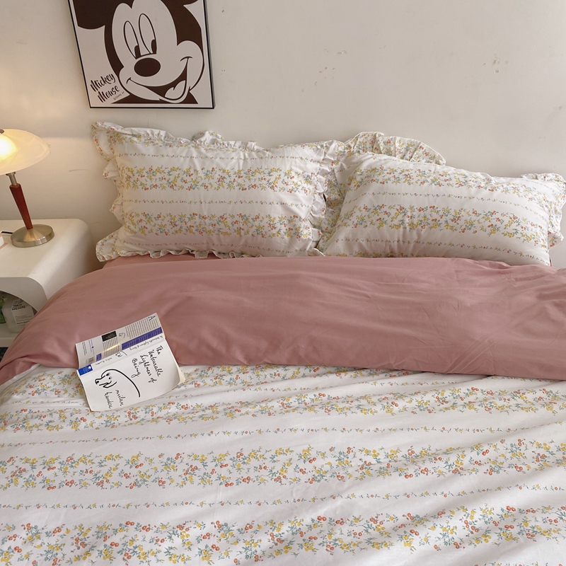 91家纺网 家纺一手货源 找家纺 潮邦 2025新款13372全棉韩式花卉四件套【含买家秀】 心弦