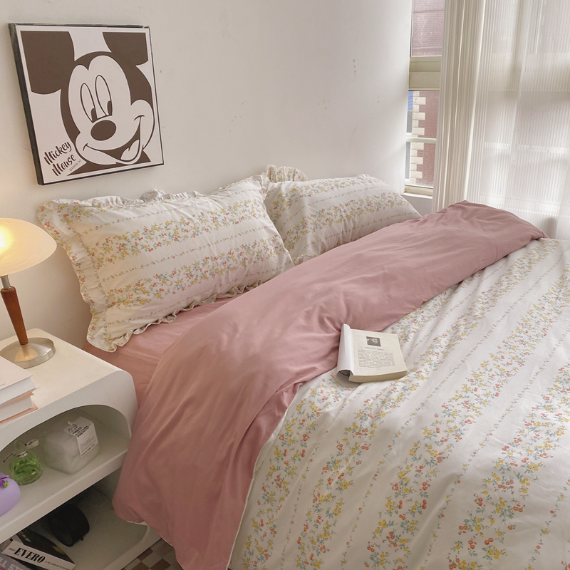91家纺网 家纺一手货源 找家纺 潮邦 2025新款13372全棉韩式花卉四件套【含买家秀】 心弦