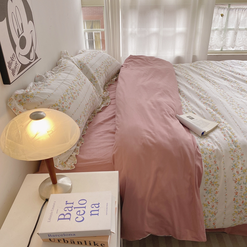 91家纺网 家纺一手货源 找家纺 潮邦 2025新款13372全棉韩式花卉四件套【含买家秀】 心弦