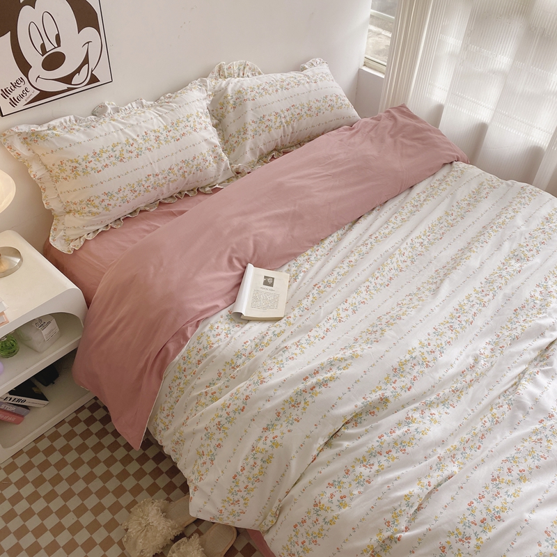 91家纺网 家纺一手货源 找家纺 潮邦 2025新款13372全棉韩式花卉四件套【含买家秀】 心弦