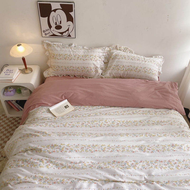 91家纺网 家纺一手货源 找家纺 潮邦 2025新款13372全棉韩式花卉四件套【含买家秀】 心弦