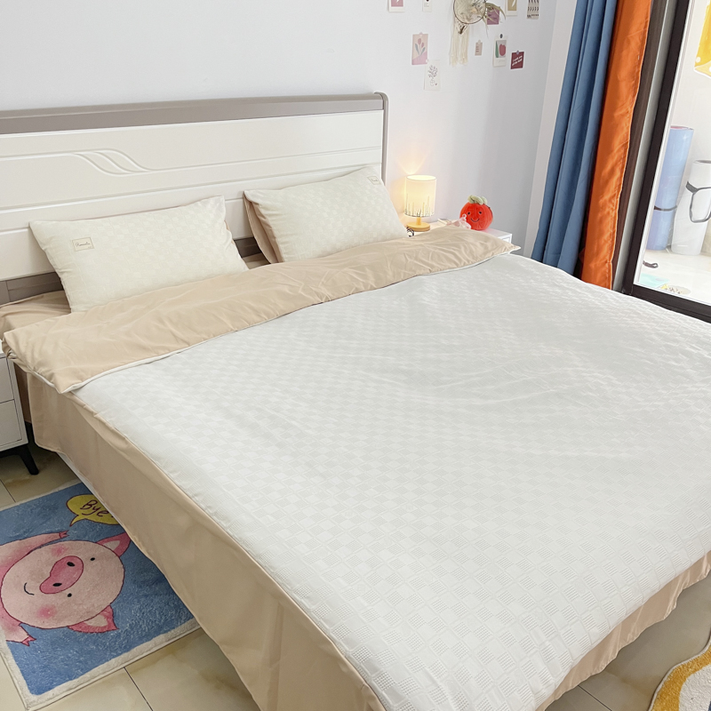 91家纺网 家纺一手货源 找家纺 （总）金麦  2023新款冰丝华夫格四件套系列