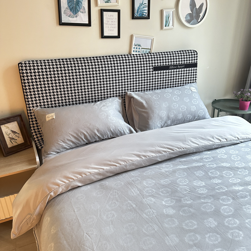 91家纺网 家纺一手货源 找家纺 （总）金麦  2023新款冰丝华夫格四件套系列