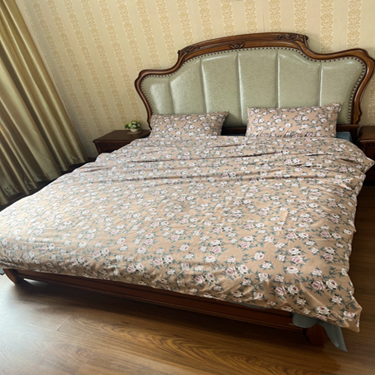 91家纺网 家纺一手货源 找家纺 启程全棉13372印花四件套直播爆款法式复古碎花系列 玫瑰