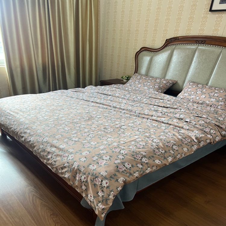 91家纺网 家纺一手货源 找家纺 启程全棉13372印花四件套直播爆款法式复古碎花系列 玫瑰