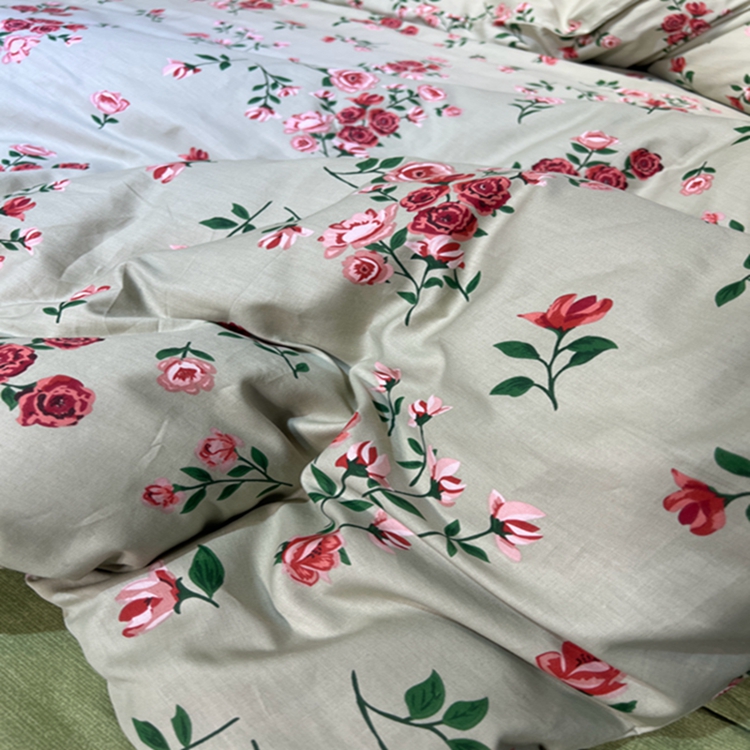 91家纺网 家纺一手货源 找家纺 启程全棉13372印花四件套直播爆款法式复古碎花系列 苏念