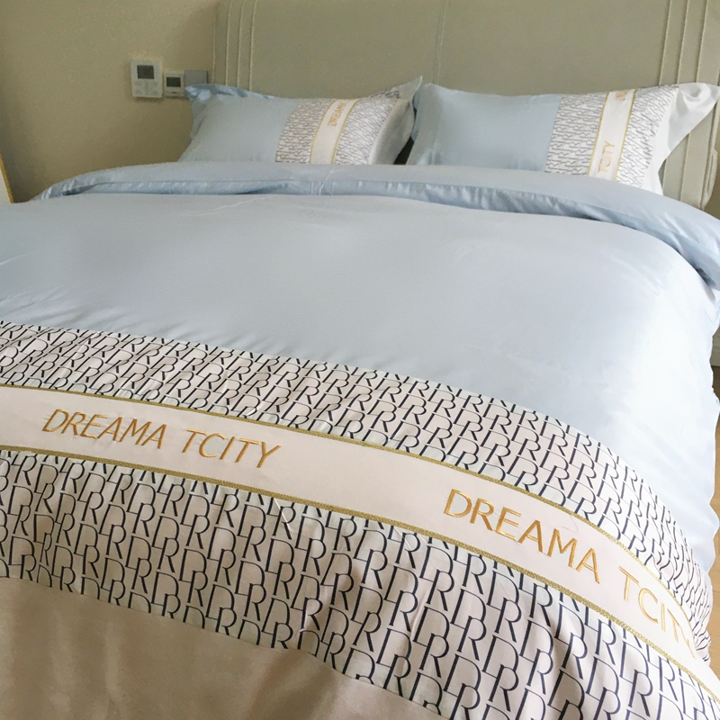 91家纺网 家纺一手货源 找家纺 （总）金麦家纺 2023新款冰丝英格四件套系列