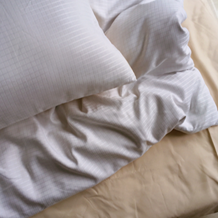 91家纺网 家纺一手货源 找家纺 N先生  2024新款小方格提花水洗棉四件套 香槟色