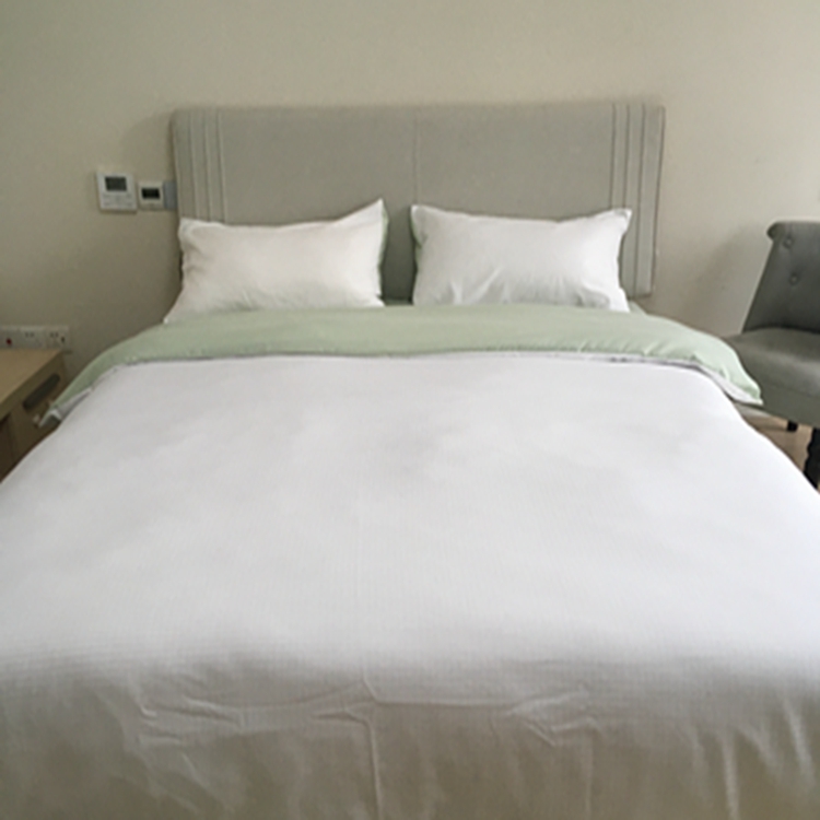 91家纺网 家纺一手货源 找家纺 N先生  2024新款小方格提花水洗棉四件套 抹茶绿