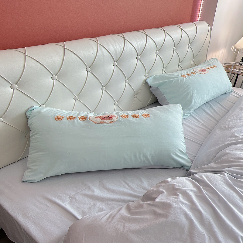 91家纺网 家纺一手货源 找家纺 潮邦 2025全新升级面料【奶小冻】春夏毛巾绣四件套 羊咩咩