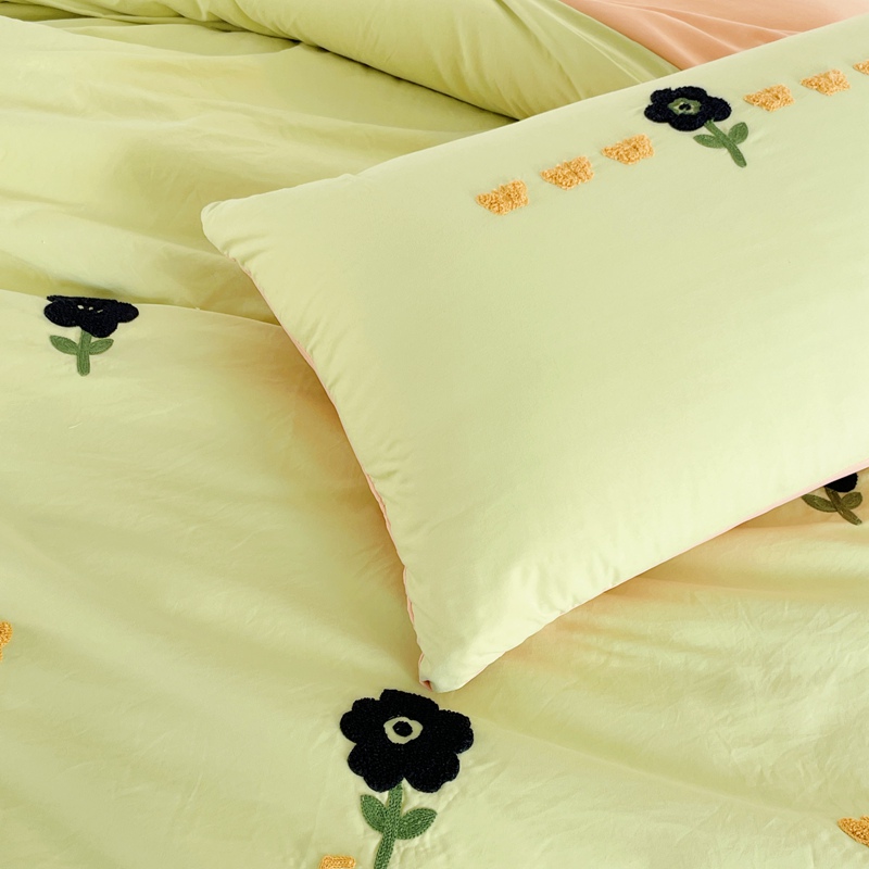 91家纺网 家纺一手货源 找家纺 潮邦 2025全新升级面料【奶小冻】春夏毛巾绣四件套 花蝶飞