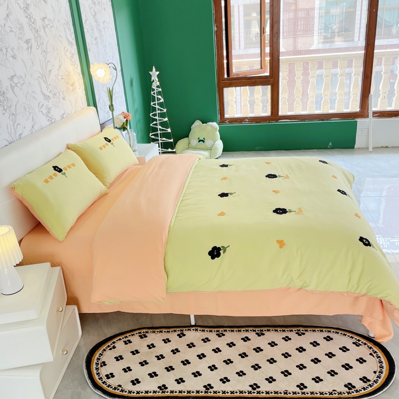 91家纺网 家纺一手货源 找家纺 潮邦 2025全新升级面料【奶小冻】春夏毛巾绣四件套 花蝶飞