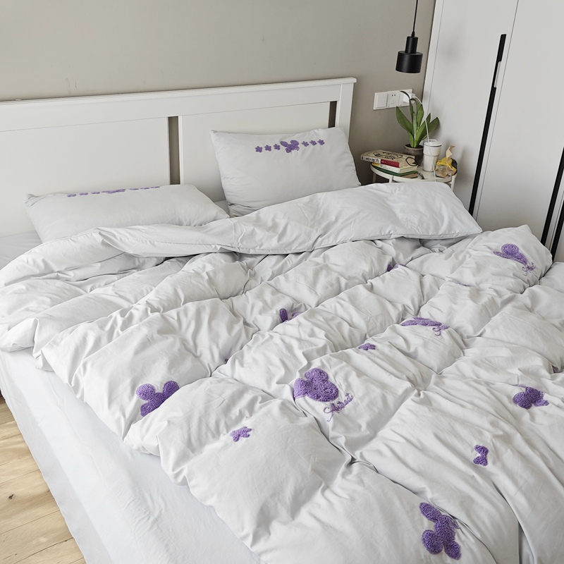 91家纺网 家纺一手货源 找家纺 潮邦 2025全新升级面料【奶小冻】春夏毛巾绣四件套 米妮鼠