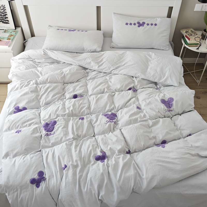 91家纺网 家纺一手货源 找家纺 潮邦 2025全新升级面料【奶小冻】春夏毛巾绣四件套 米妮鼠