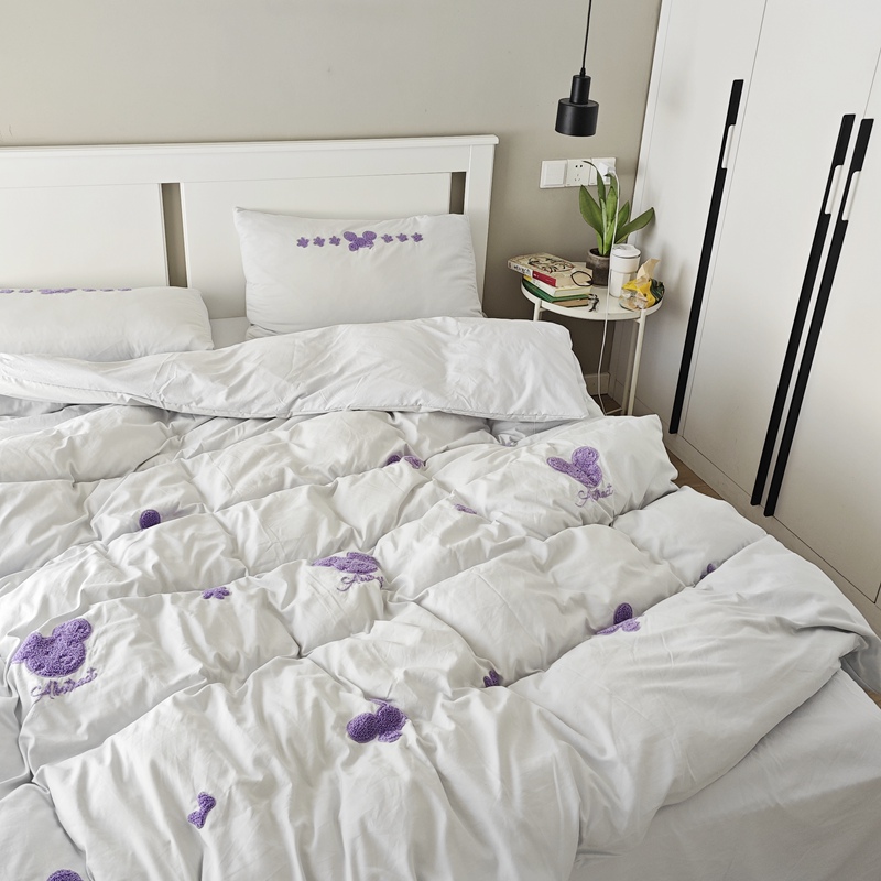 91家纺网 家纺一手货源 找家纺 潮邦 2025全新升级面料【奶小冻】春夏毛巾绣四件套 米妮鼠