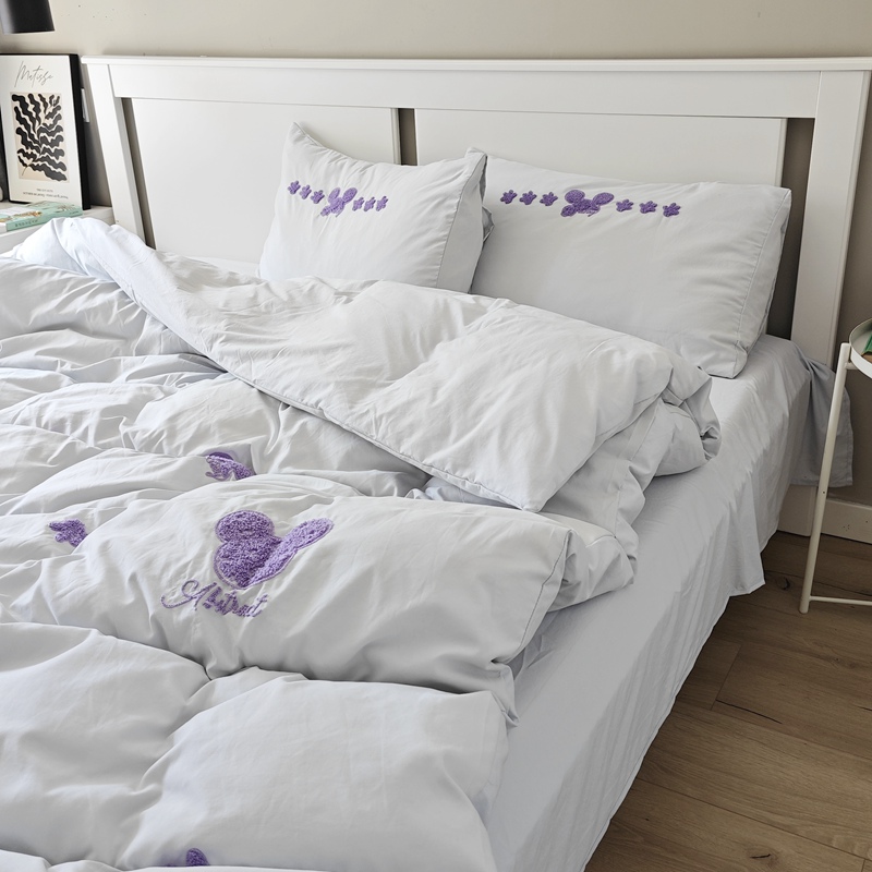 91家纺网 家纺一手货源 找家纺 潮邦 2025全新升级面料【奶小冻】春夏毛巾绣四件套 米妮鼠