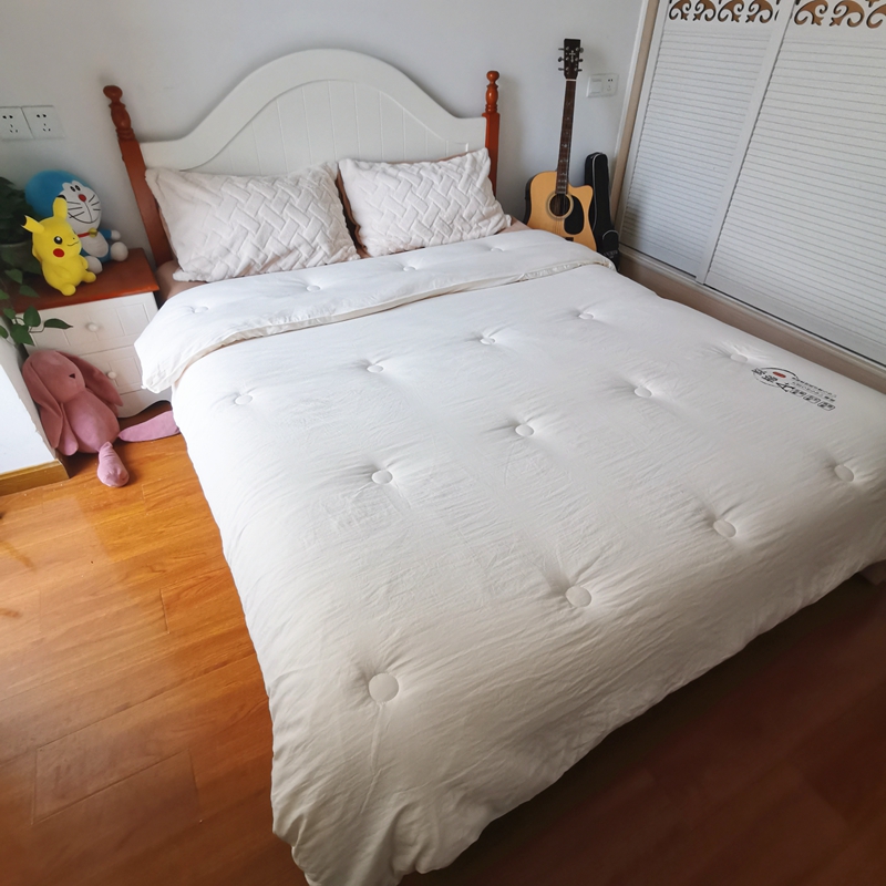 91家纺网 家纺一手货源 找家纺 （总）青螺2022秋冬生姜原棉大豆被春秋被学生被冬被直播供货