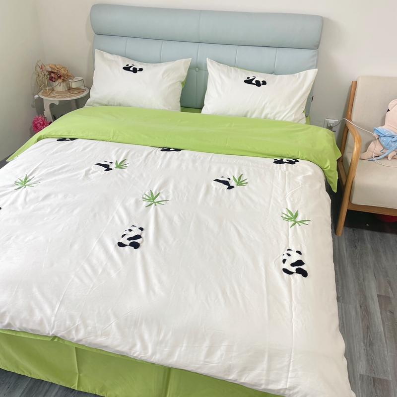 91家纺网 家纺一手货源 找家纺 时年 全棉水洗棉毛巾绣系列 40水洗-熊猫嘟嘟