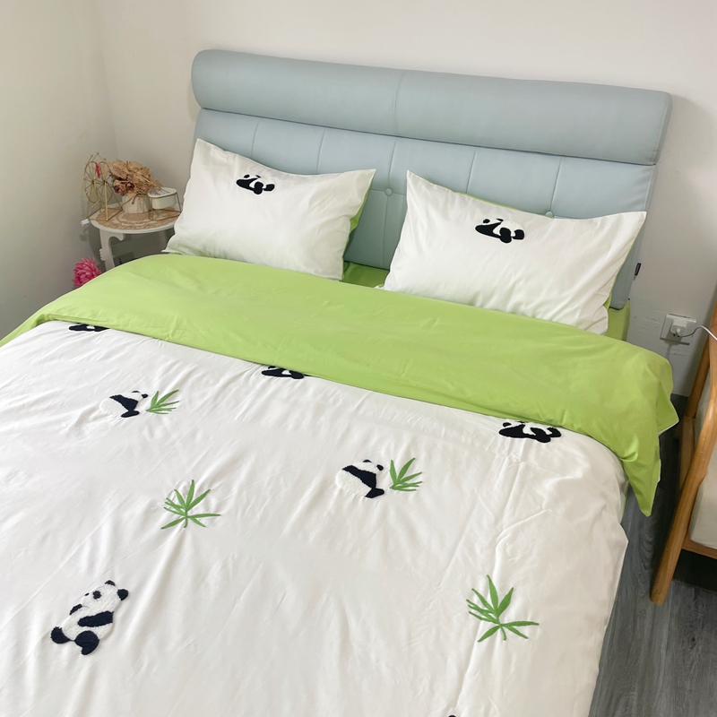 91家纺网 家纺一手货源 找家纺 时年 全棉水洗棉毛巾绣系列 40水洗-熊猫嘟嘟