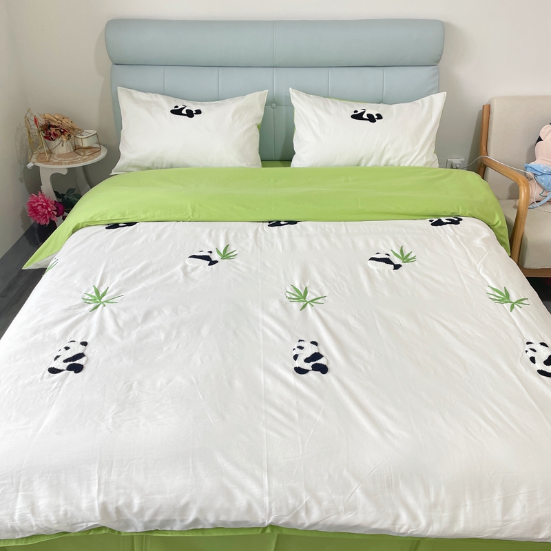 91家纺网 家纺一手货源 找家纺 时年 全棉水洗棉毛巾绣系列 40水洗-熊猫嘟嘟