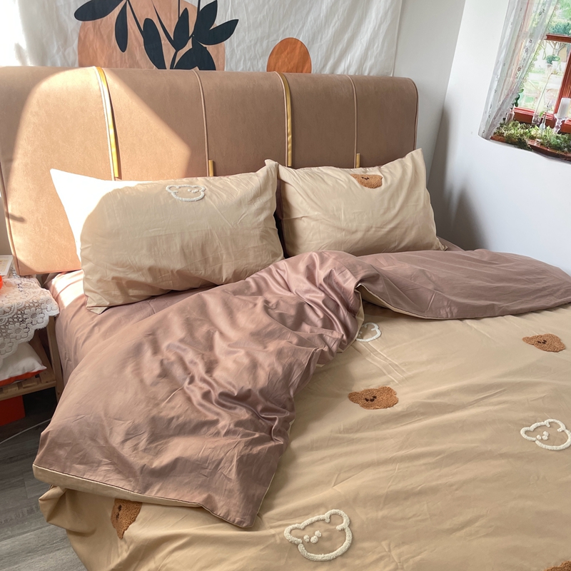 91家纺网 家纺一手货源 找家纺 时年 全棉水洗棉毛巾绣系列 40水洗-熊崽崽