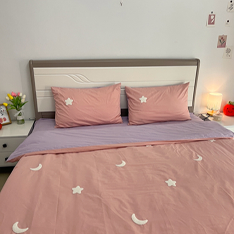 91家纺网 家纺一手货源 找家纺 时年 全棉水洗棉毛巾绣系列 40水洗-粉星星