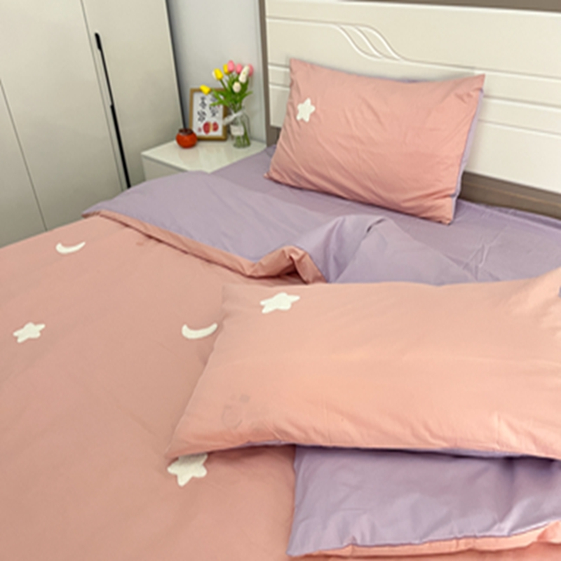 91家纺网 家纺一手货源 找家纺 时年 全棉水洗棉毛巾绣系列 40水洗-粉星星