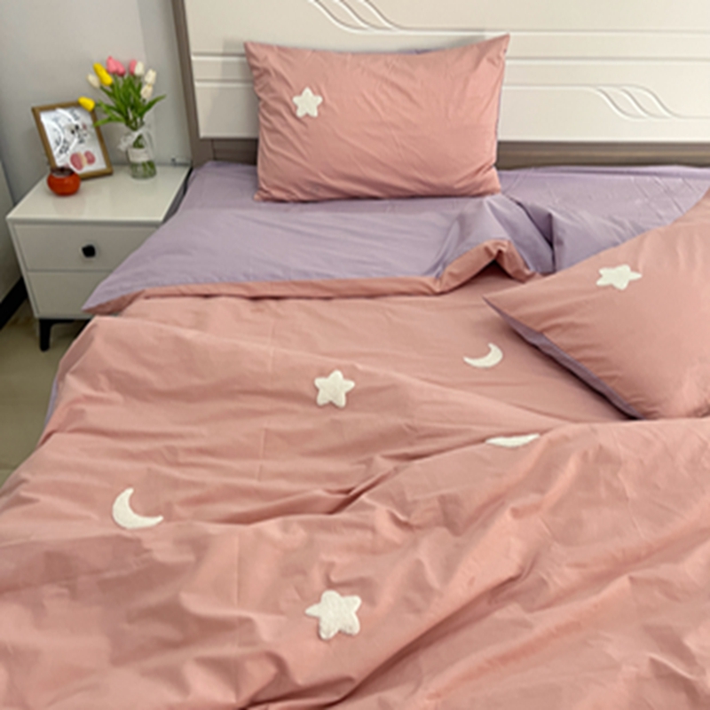 91家纺网 家纺一手货源 找家纺 时年 全棉水洗棉毛巾绣系列 40水洗-粉星星