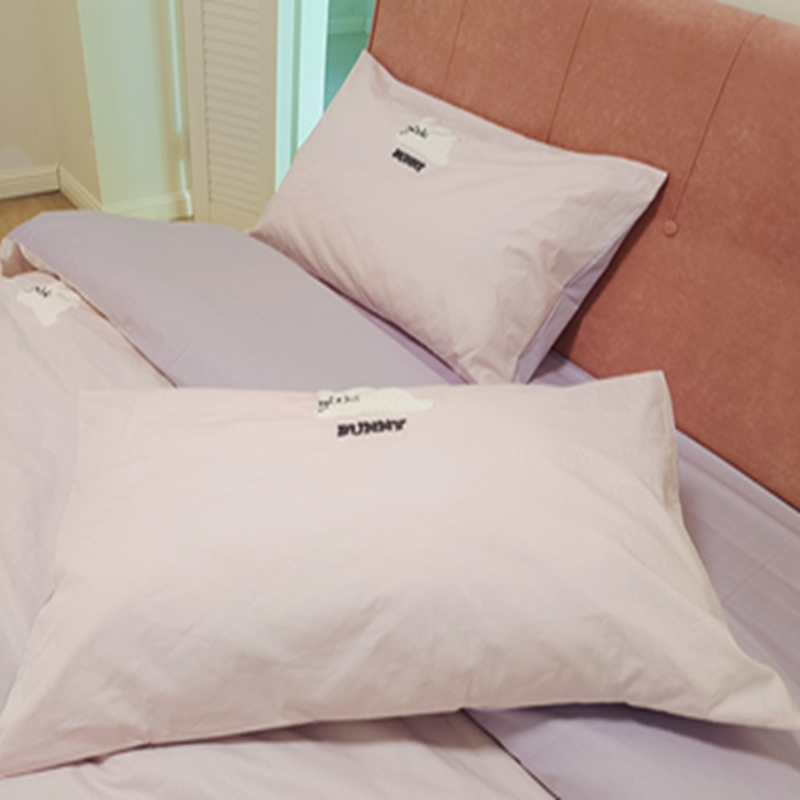 91家纺网 家纺一手货源 找家纺 时年 全棉水洗棉毛巾绣系列 40水洗-邦尼兔粉