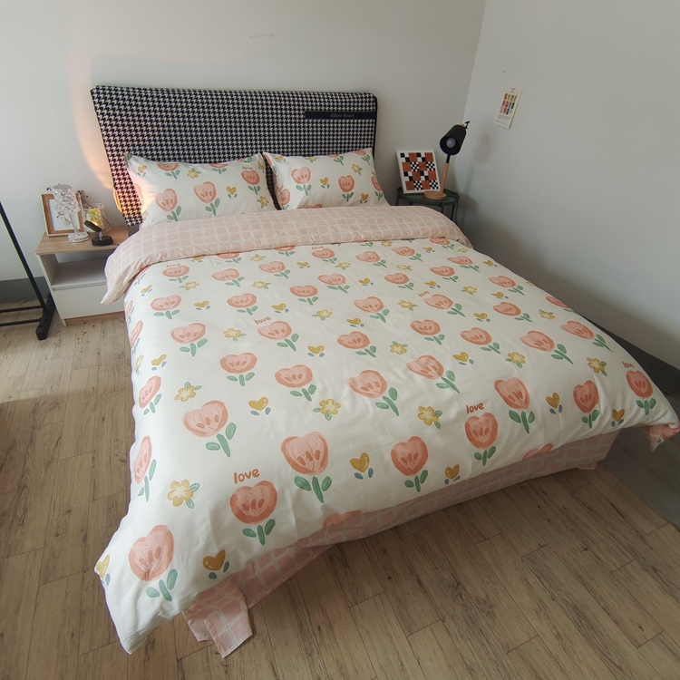 91家纺网 家纺一手货源 找家纺 （总）N先生 2025全棉13372卡通小清新系列四件套（提供买家秀）