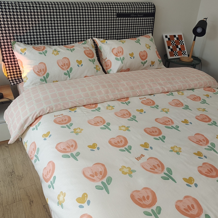 91家纺网 家纺一手货源 找家纺 （总）N先生 2025全棉13372卡通小清新系列四件套（提供买家秀）