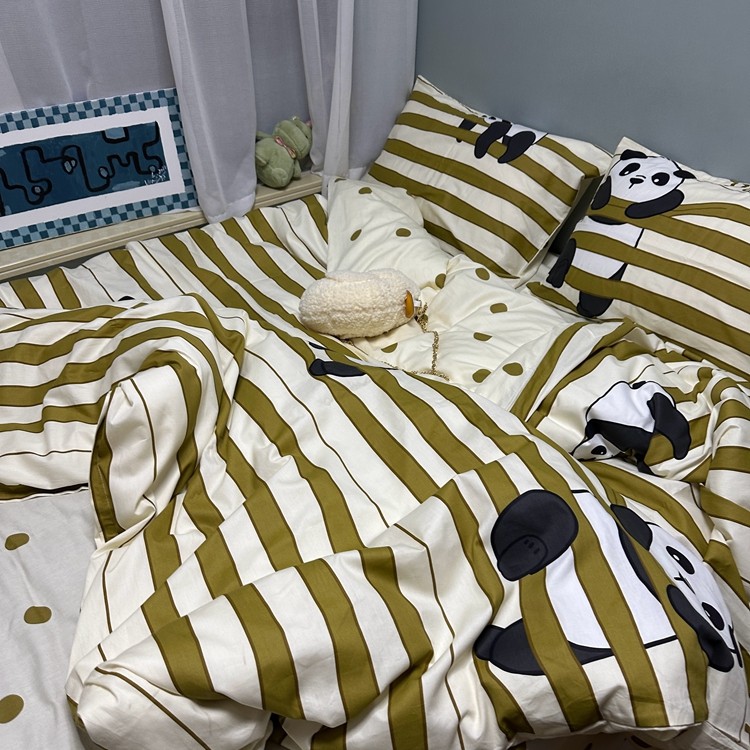 91家纺网 家纺一手货源 找家纺 （总）N先生 2025全棉13372卡通小清新系列四件套（提供买家秀）