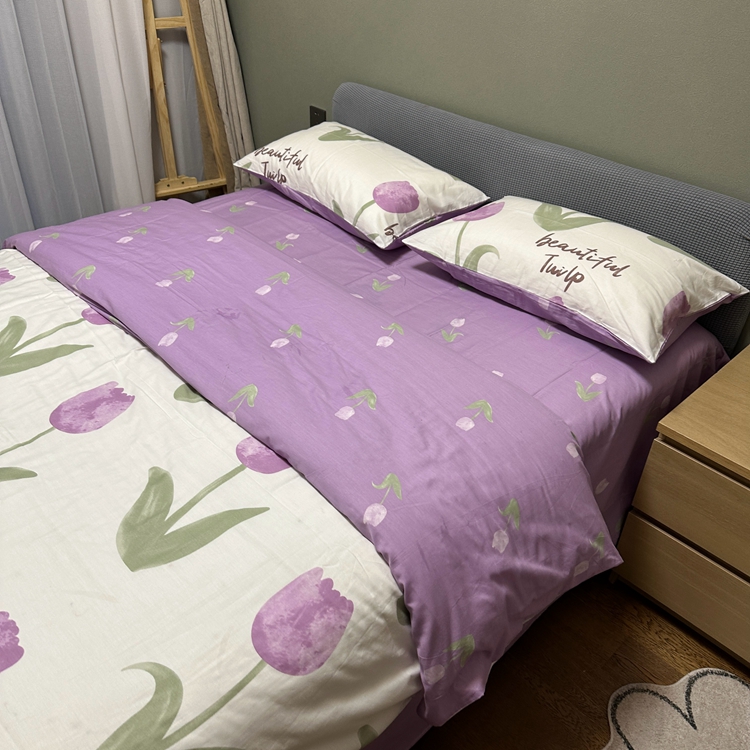 91家纺网 家纺一手货源 找家纺 N先生 2023新款全棉13372卡通小清新系列四件套 漫漫花香